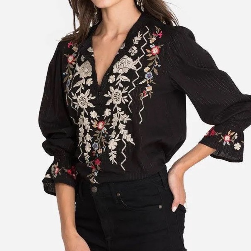 johnny was roma victorian prairie blouse